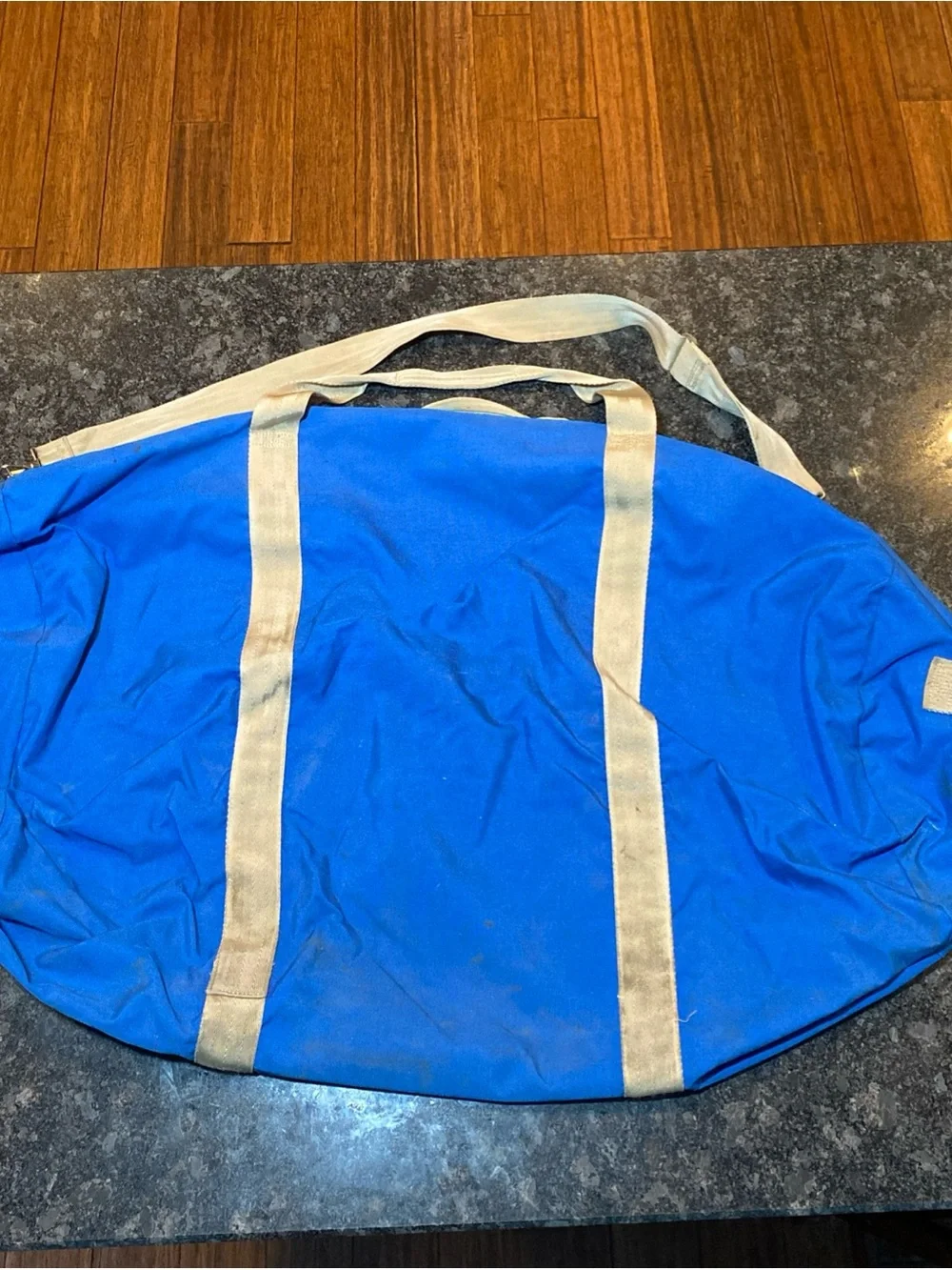 Eastpak Large Canvas Duffle Bag - USA Made Vintage 1980s Blue